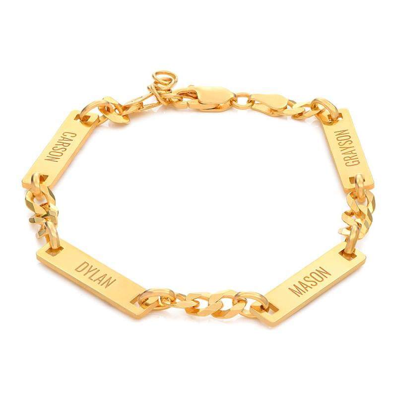 9K Gold Personalized Engraving Identification Bracelet