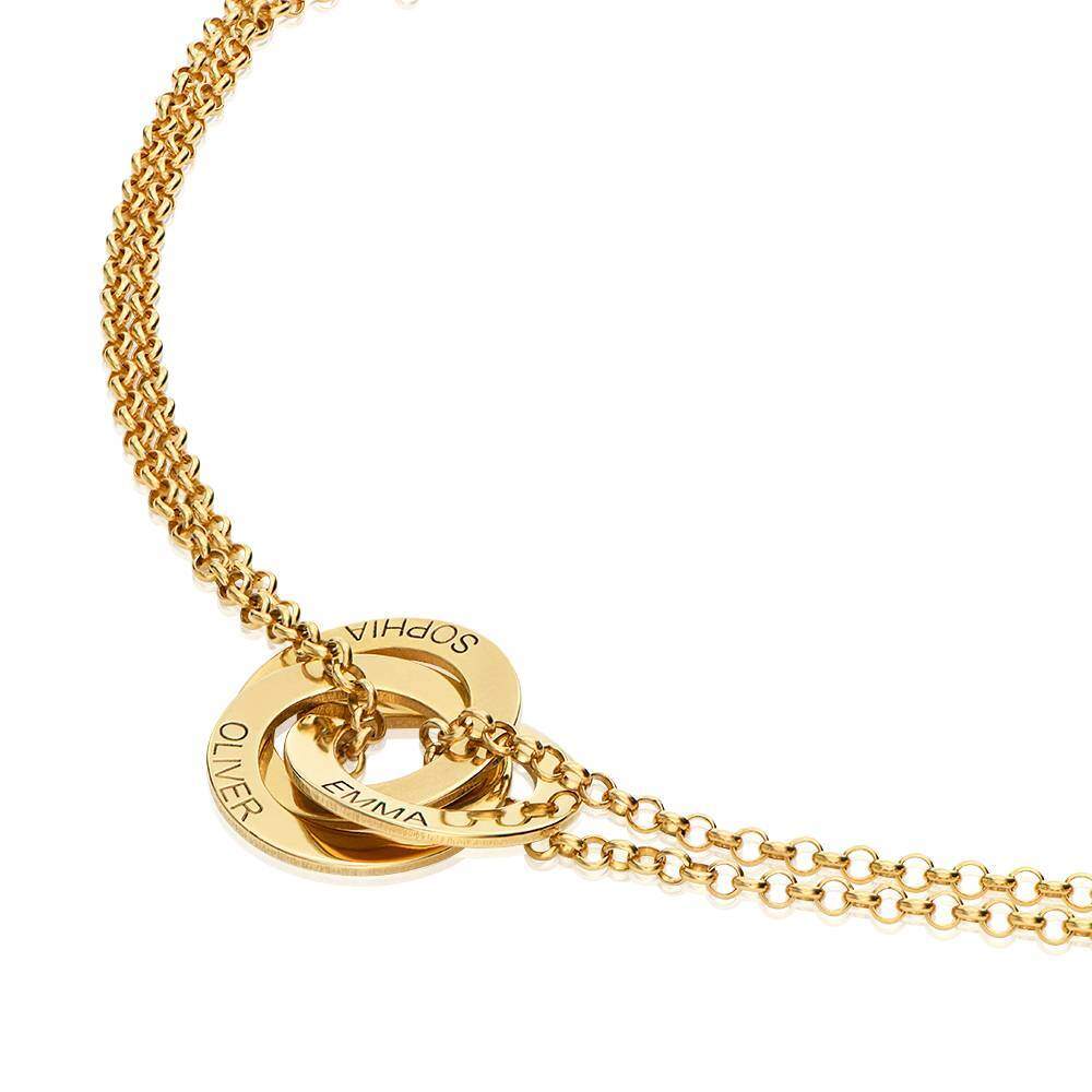 9K Gold Personalized Engraving Pendant Bracelet For Women-4