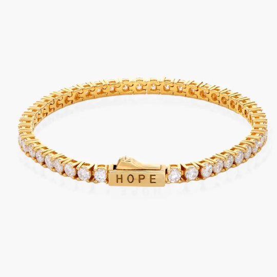 Gold Vermeil Moissanite personalisierte Gravur Bead Station Kettenarmband für Frauen