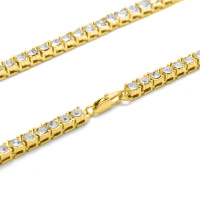 wholesale 925 Sterling Silver Gold Plated Zircon Tennis Bracelet For Women-