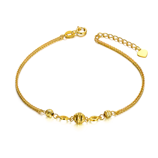 10K Gold Mother Pendant Bracelet