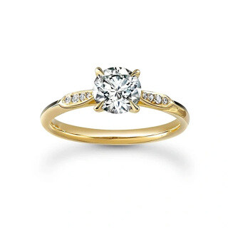 10K Gold Moissanite Circle Engagement Ring-40