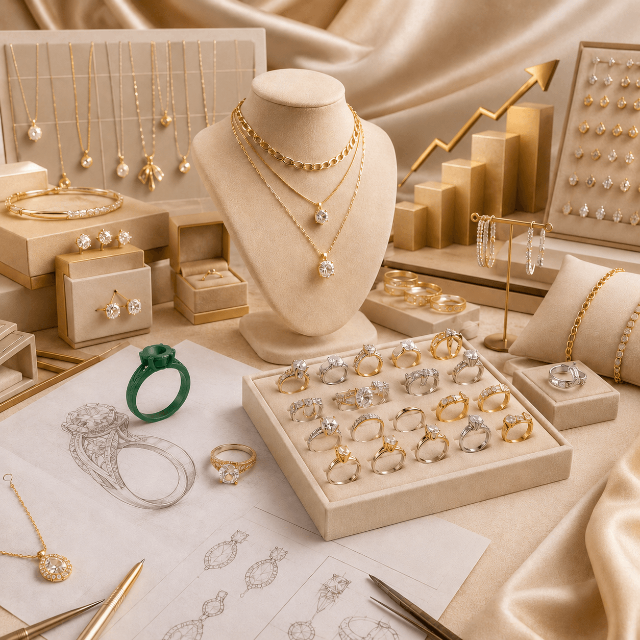 Custom ring production and jewelry quality control