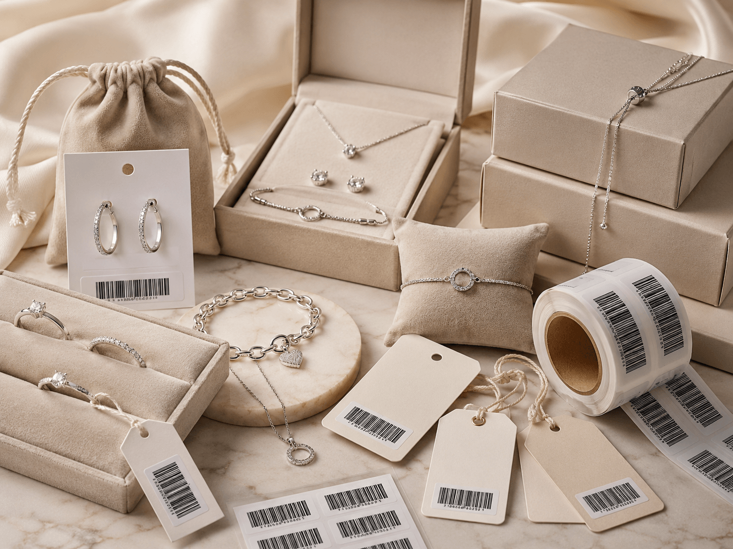 Jewelry barcode and product label