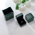 wholesale S925 Sterling Silver Wedding Ring with Diamond and Green Stone-0-6