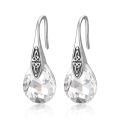 wholesale S925 Sterling Silver Drop Earrings With Cubic Zirconia Stones Elegant Celtic Knot Design-0-0
