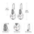 wholesale S925 Sterling Silver Drop Earrings With Cubic Zirconia Stones Elegant Celtic Knot Design-0-4