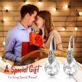 wholesale S925 Sterling Silver Drop Earrings With Cubic Zirconia Stones Elegant Celtic Knot Design-0-5