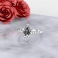 wholesale S925 Sterling Silver Wedding Ring With Diamond Accents-0-4