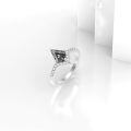 wholesale S925 Sterling Silver Wedding Ring With Diamond Accents-0-5